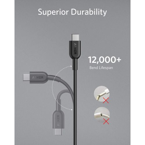 앤커 USB C to USB C Cable, Anker Powerline II USB-C to USB-C 2.0 Cord (6ft) USB-IF Certified, Power Delivery PD Charging for MacBook, Matebook, iPad Pro 2020, Chromebook, Switch, and Mo