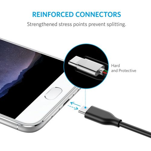 앤커 [3 Pack] Anker Powerline USB-C to USB 3.0 Cable (3ft) with 56k Ohm Pull-up Resistor for Samsung Galaxy Note 8, S8, S8+, S9, S10, MacBook, Sony XZ, LG V20 G5 G6, HTC 10, Xiaomi 5 an