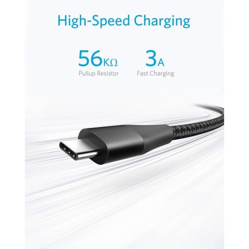 앤커 Anker Powerline+ II USB-C to USB-A 2.0 Cable (3ft), for Samsung Galaxy S9/ S8/Note 8, iPad Pro 2018, LG V20/G5/G6, and More(Black)