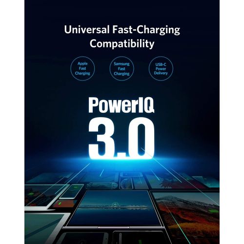 앤커 USB C Charger, Anker 30W PIQ 3.0 Fast Charger Adapter, Anker PowerPort III Mini Compact Type-C Charger, for iPhone 11/11 Pro/Max/XR/XS/X / 8, iPad Pro, MacBook, Galaxy, Pixel, and