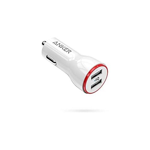 앤커 Anker 24W Dual USB Car Charger, PowerDrive 2 for iPhone X / 8/7 / 6s / Plus, iPad Pro/Air 2 / Mini, Note 5/4, LG, Nexus, HTC, and More