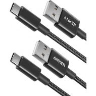 USB Type C Cable, Anker [2-Pack 3Ft] Premium Nylon USB-C to USB-A Fast Charging Type C Cable, for Samsung Galaxy S10 / S9 / S8 / Note 8, LG V20 / G5 / G6 and More(Black)
