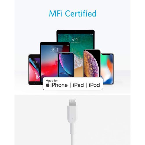 앤커 Anker USB C to Lightning Cable, iPhone 11 Charger [6ft Apple MFi Certified] Powerline II for iPhone SE / 11 Pro/X/XS/XR / 8 Plus/AirPods Pro, Supports Power Delivery