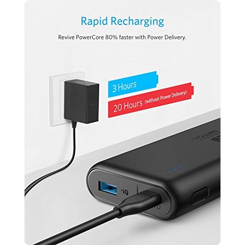 앤커 [Power Delivery] Anker PowerCore 20100 Nintendo Switch Edition, The Official 20100mAh Portable Charger for Nintendo Switch, for use with iPhone X/8, MacBook Pro, and More