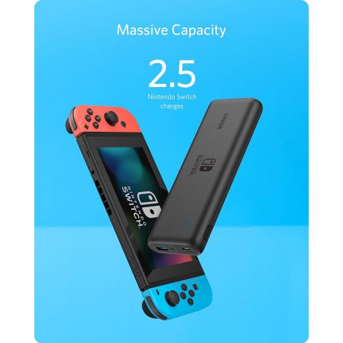 앤커 [Power Delivery] Anker PowerCore 20100 Nintendo Switch Edition, The Official 20100mAh Portable Charger for Nintendo Switch, for use with iPhone X/8, MacBook Pro, and More