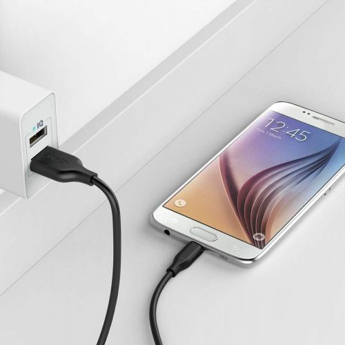 앤커 Anker [3-Pack] Powerline Micro USB (3ft) - Charging Cable for Samsung, Nexus, LG, Android Smartphones and More (Black)