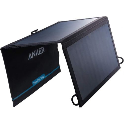 앤커 Anker 15W Dual USB Solar Charger, PowerPort Solar for iPhone 7 / 6s / Plus, iPad Pro/Air 2 / Mini, Galaxy S7 / S6 / Edge/Plus, Note 5/4, LG, Nexus, HTC and More