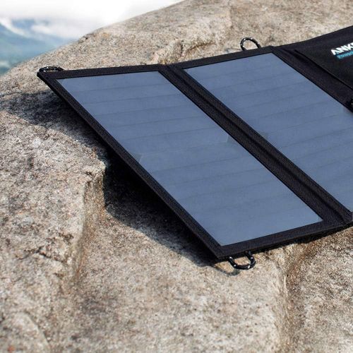 앤커 Anker 15W Dual USB Solar Charger, PowerPort Solar for iPhone 7 / 6s / Plus, iPad Pro/Air 2 / Mini, Galaxy S7 / S6 / Edge/Plus, Note 5/4, LG, Nexus, HTC and More