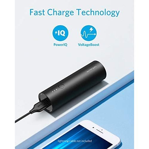 앤커 Anker PowerCore 5000 Portable Charger, Ultra-Compact 5000mAh External Battery with Fast-Charging Technology, Power Bank for iPhone, iPad, Samsung Galaxy and More