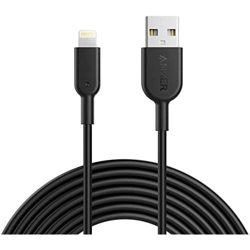 앤커 Anker Powerline II Lightning Cable (10ft), Durable Cable, MFi Certified for iPhone Xs/XS Max/XR/X / 8/8 Plus / 7/7 Plus (Black)