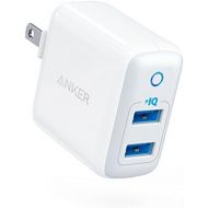 Anker Dual USB Wall Charger, PowerPort II 24W, Ultra-Compact Travel Charger with PowerIQ Technology and Foldable Plug, for iPhone XS/Max/XR/X/8/7/6/Plus, iPad Pro/Air 2/mini 4, Gal