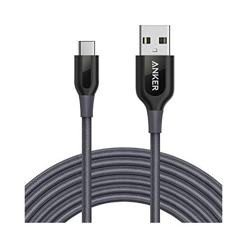 앤커 USB C Cable, Anker Powerline+ USB-C to USB-A [10ft], Double-Braided Nylon Fast Charging Cable, for Samsung Galaxy S10/ S9 / S9+ / S8 / S8+ / Note 8, LG V20 / G5 / G6, and More (Gra