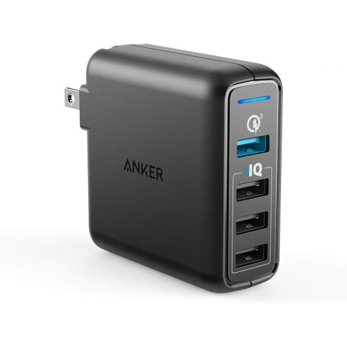 앤커 Anker Quick Charge 3.0 43.5W 4-Port USB Wall Charger, PowerPort Speed 4 for Galaxy S7/S6/edge/edge+, Note 4/5, LG G4/G5, HTC One M8/M9/A9, Nexus 6, with PowerIQ for iPhone 7, iPad,