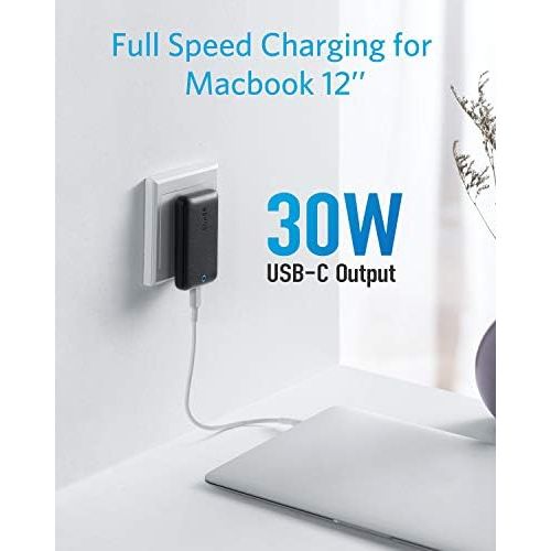 앤커 Anker 30W PIQ 3.0 & GaN Tech Power Delivery USB C Charger, PowerPort Atom III Slim Compact Type-C Charger for iPhone 11/11 Pro / 11 Pro Max/XR/XS/Max, Galaxy, Pixel, MacBook and Mo