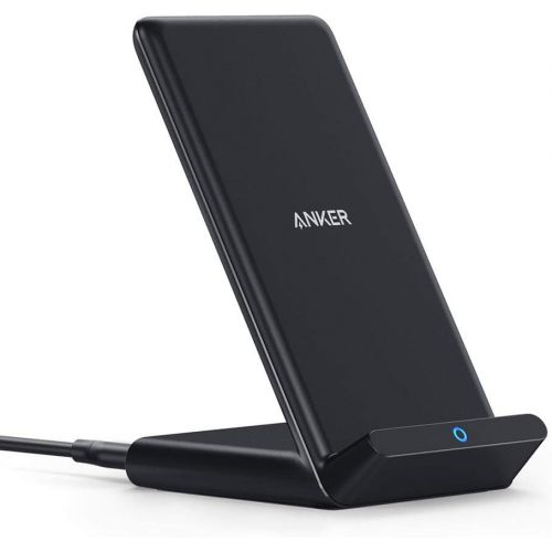 앤커 Anker Wireless Charger, PowerWave Stand, Qi-Certified for iPhone 11, 11 Pro, 11 Pro Max, XR, Xs Max, XS, X, 8, 8 Plus, 10W Fast-Charging Galaxy S20 S10 S9 S8, Note 10 Note 9 and Mo