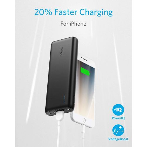 앤커 Portable Charger Anker PowerCore 20100mAh - Ultra High Capacity Power Bank with 4.8A Output and PowerIQ Technology, External Battery Pack for iPhone, iPad & Samsung Galaxy & More (