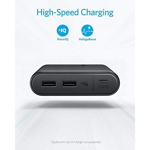 앤커 Anker PowerCore 13000 Portable Charger - Compact 13000mAh 2-Port Ultra Portable Phone Charger Power Bank with PowerIQ and VoltageBoost Technology for iPhone, iPad, Samsung Galaxy (