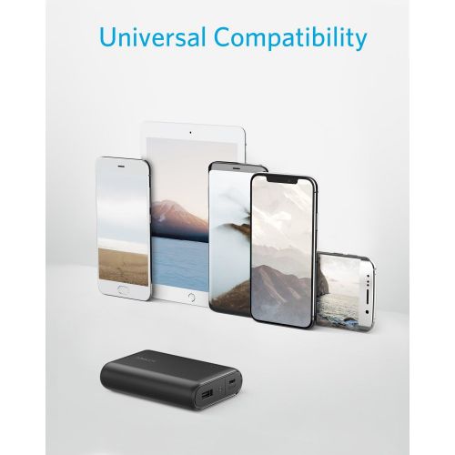 앤커 Anker PowerCore 10000 Portable Charger, One of The Smallest and Lightest 10000mAh Power Bank, Ultra-Compact Battery Pack, High-Speed Charging Technology Phone Charger for iPhone, S