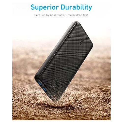 앤커 Anker Portable Charger, PowerCore Essential 20000mAh Power Bank with PowerIQ Technology and USB-C (Input Only), High-Capacity External Battery Pack Compatible with iPhone, Samsung,