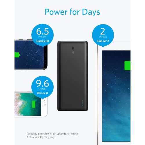 앤커 Anker PowerCore 26800 Portable Charger, 26800mAh External Battery with Dual Input Port and Double-Speed Recharging, 3 USB Ports for iPhone, iPad, Samsung Galaxy, Android and Other