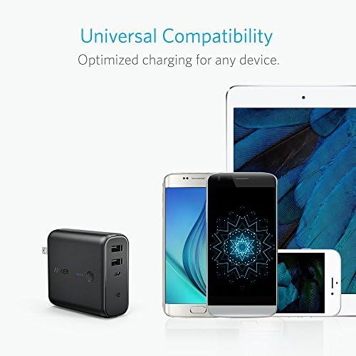 앤커 Anker PowerCore Fusion 5000, Portable Charger 5000mAh 2-in-1 with Dual USB Wall Charger, Foldable AC Plug and PowerIQ, Battery Pack for iPhone, iPad, Android, Samsung Galaxy, and M