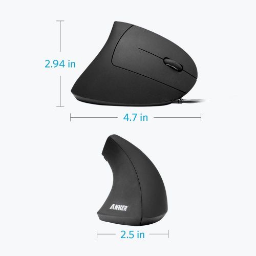 앤커 [아마존베스트]Anker Ergonomic Optical USB Wired Vertical Mouse 1000/1600 DPI, 5 Buttons CE100