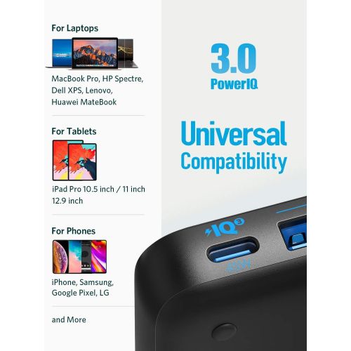 앤커 [아마존베스트]Anker PowerPort Atom III Slim USB-C Charger, 65W 4-Port PIQ 3.0 & GaN Power Supply with 45W USB-C Input for MacBook, USB C Laptops, iPad Pro, iPhone, Galaxy, Pixel and More