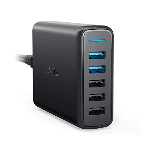 앤커 [아마존베스트]Anker PowerPort Speed 5, 63W 5 Port USB Charger, Power Supply with Quick Charge 3.0 & Power IQ for Samsung Galaxy S8 / S7 / S6 / Edge / Plus / Note, iPhone, iPad, LG, Nexus, HTC et