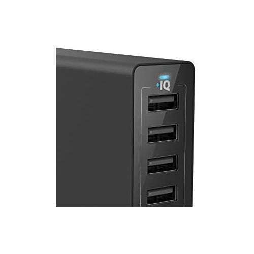 앤커 [아마존베스트]Anker Anchor 60 W Family-Sized Desktop USB Charger with 6 USB Port PowerIQ Technology for iPhone, iPad, Samsung, Nexus, HTC, Nokia, Motorola and More black