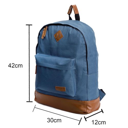  Anladia Retro Large Backpack Rucksack School College Student Bag Ladies Girls Mens Boys