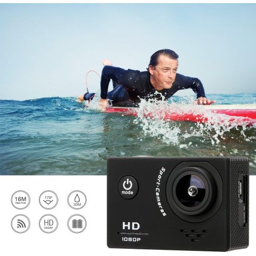  Anmade 1080P Action Camera, WIFI Sports Action Camera Ultra HD Waterproof DV Camcorder Mini Video Camera with Waterproof Case, Rechargeable Battery for Outdoor Sports