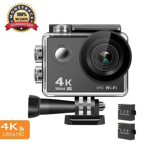  Anmade 4K Action Camera, 16MP WiFi Ultra HD Anti-Shake 30M Underwater Waterproof Camera Sports Camcorder with 170° Degree Wide Angle Lens and 2.0 Inch LCD Screen and high-tech Sensor