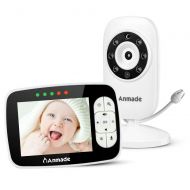 Video Baby Monitor, Anmade Baby Monitor with Camera 3.5 inch Color Screen, Night Vision,Temperature Sensor, 2-Way Audio, Long Range
