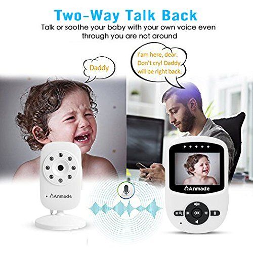  Anmade Video Baby Monitor, Baby Monitor 2.4 LCD Display