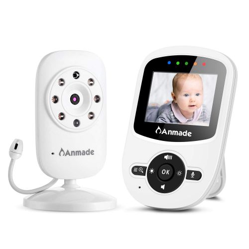  Anmade Video Baby Monitor, Baby Monitor 2.4 LCD Display