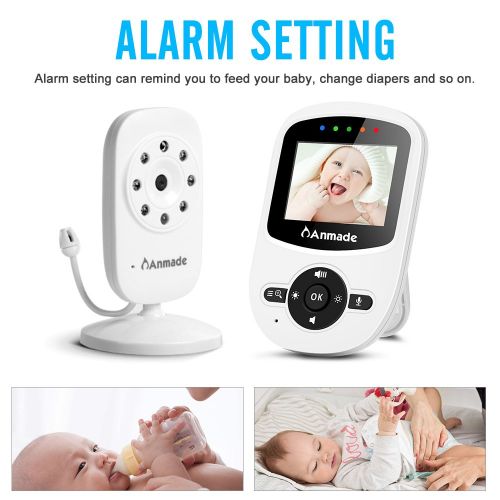  Anmade Video Baby Monitor, Baby Monitor 2.4 LCD Display