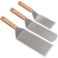 Anmarko Professional Spatula Set - Stainless Steel Pancake Turner and Griddle Scraper 4x8 inch Oversized Hamburger Turner Great for Griddle BBQ Grill and Flat Top Cooking - Commercial Qual