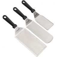 Anmarko Griddle Spatula Set - Stainless Steel Metal Spatula and Griddle Scraper - Heavy Spatula Griddle Accessories Great for Cast Iron Griddle BBQ Flat Top Grill - Commercial Grad