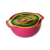 Mixing Bowls, Colander, Sieve and a Collection of Measurements cups and spoons, 10 Piece Multi-Color Bowl set, By Anmig Kitchen