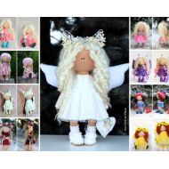 AnnKirillartPlace Angel Gift Doll, Fabric Art Doll, Tilda Decor Doll, White Soft Doll, Cloth Rag Doll, Textile Love Doll, Interior Muecas Bonita by Olga P