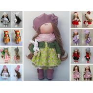 AnnKirillartPlace Tilda Doll Handmade Doll Fabric Doll Green Doll Nursery Doll Collectable Doll Cloth Doll Baby Doll Rag Doll Interior Doll Puppen by Irina E