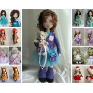 AnnKirillartPlace Textile doll Handmade doll Fabric doll Blue doll Soft doll Cloth doll Tilda doll Interior doll Collection doll Doll with face by Irina E