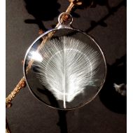 AnnSmythStainedGlass Mini Angel Feather in Hand Polished Bevelled Glass Sun Catcher.
