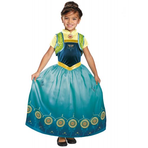  Anna Frozen Fever Deluxe Costume, One Color, 3T-4T