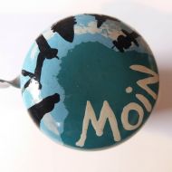 AnnasAtelierKiel Bike Bell: Kieler skyline + moin, hand painted