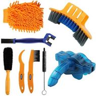 [아마존베스트]Anndason 8 Pieces Precision Bicycle Cleaning Brush Tool Including Bike Chain Scrubber, suitable for Mountain, Road, City, Hybrid,BMX Bike and Folding Bike