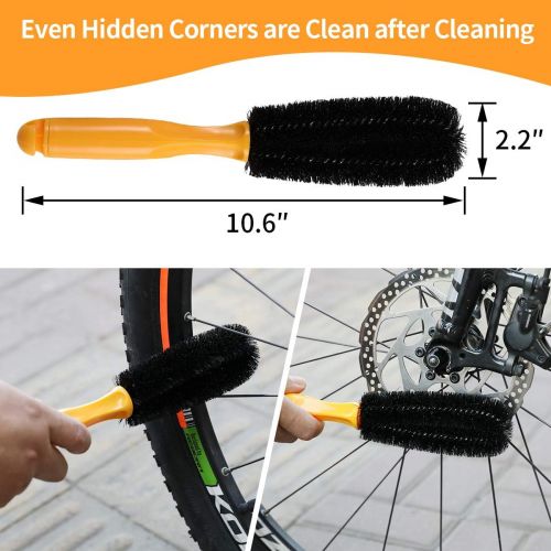  자전거 정비 공구 수리Anndason 8 Pieces Precision Bicycle Cleaning Brush Tool Including Bike Chain Scrubber, suitable for Mountain, Road, City, Hybrid ,BMX Bike and Folding Bike