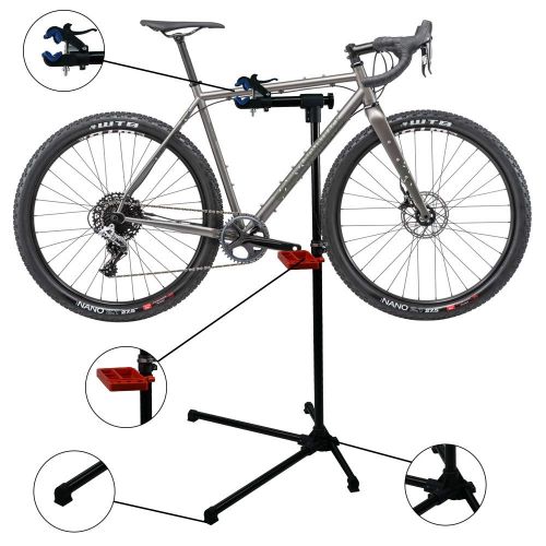  Anndason DakRide Adjustable Pro Mechanic Bike Repair Stand Maintenance Rack Workstand W/Tool Tray & Telescopic Arm Extensible Bicycle Repair Stand