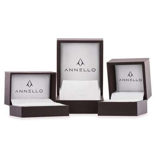  Annello by Kobelli 14k Gold 12ct TDW Round-cut 5-stone Bar Diamond Bridal Set by Annello
