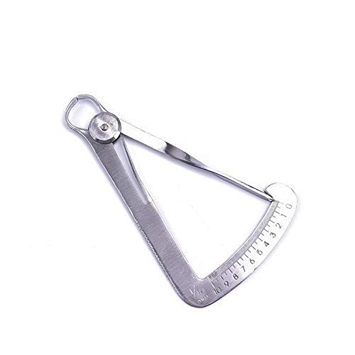  [아마존베스트]Annhua Dental Crown Metal Caliper Gauge Caliper Dentist Lab Instrument Dental Ruler 0-10mm Stainless Steel